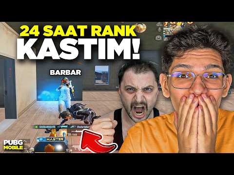 24 SAAT RANK KASTIM! BARBAR DENK GELDİ - PUBG MOBİLE thumbnail