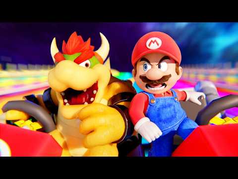 Mario Sonic and Bowser racing in Mario Kart into space thumbnail