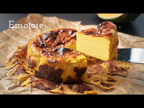 Pumpkin Burnt Basque Cheesecake  | Emojoie ASMR cooking thumbnail