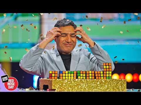 Nick Mohammed Attempts to Solve 8 Rubik's Cubes in 60 Seconds | Red Nose Day 2026 thumbnail