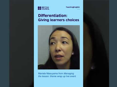 Differentiation: Giving learners choice #education #teachingcommunity #TeachingEnglish thumbnail