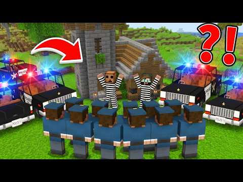 ماين كرافت لايف ستيل الحرامية #28 : 10 من الشرطة حاصرو بيتي و اعتقلوني !!؟ ?? thumbnail