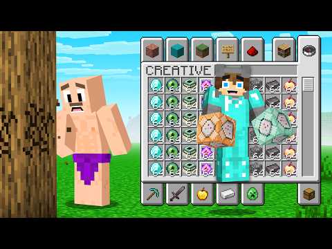Secretly Using CREATIVE MODE to Beat Minecraft... thumbnail