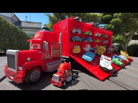 Disney Cars Tomica & Mack Trailer Truck: Let's play and store them! thumbnail