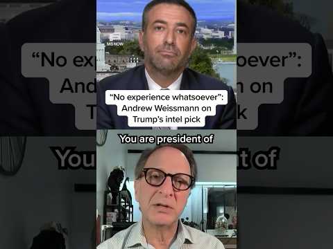 'No experience whatsoever': Andrew Weissmann on Trump's intel pick thumbnail