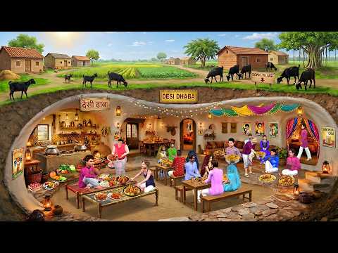 Underground Cave Dhaba Restaurant Desi Dhaba In Secret Cave Hindi Kahaniya Moral Stories thumbnail