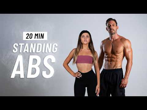 20 Min STANDING ABS Workout (No Equipment, No Repeats) thumbnail