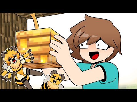 야 꿀벌 - Robbing Beehives | Minecraft anime thumbnail