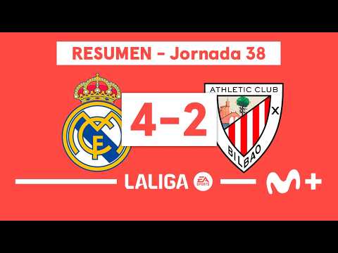 Real Madrid 4-2 Athletic Club de Bilbao | LALIGA EA SPORTS (Jornada 38) - Resumen | Movistar Plus+ thumbnail