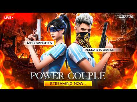 First FreeFire Live Stream With My Wife ? -  Free Fire Telugu Live  - Munna Bhai #MS? #MBG thumbnail