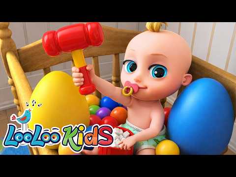Johny Johny Yes Papa - Learn Colors with Colorful SURPRISE Eggs 🥚 + Wheels On The Bus | Kids Songs thumbnail