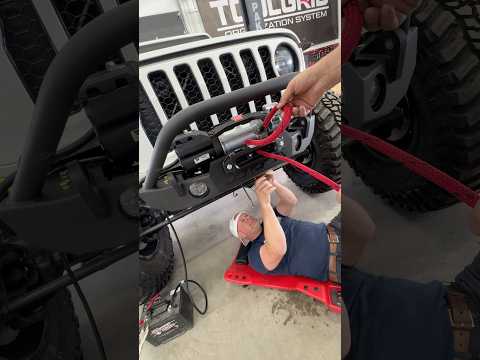 Getting the winch installed in the new bumper thumbnail