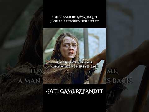 Impressed by Arya, Jaqen H'ghar restores her sight🔥⚔️☠️| #gameofthrones thumbnail