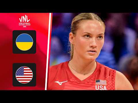 (TÜRKÇE) Ukrayna - ABD - Özet | FIVB Voleybol Kadınlar Uluslar Ligi thumbnail