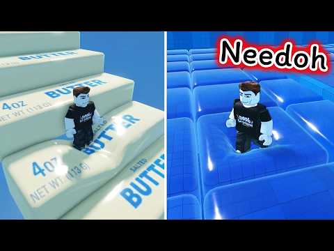 กระโดดเหยียบ Needoh และเนยนุ่มนิ่มไปจนถึงข้างบน Roblox Needoh Tower thumbnail