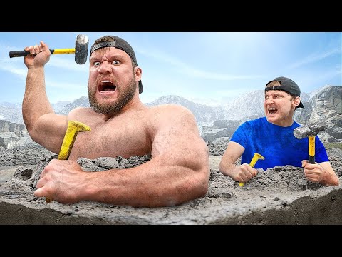First To Escape The 10,000 lbs Concrete Block Wins thumbnail