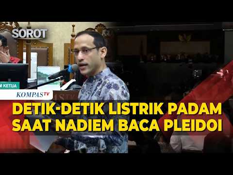 Detik-Detik Listrik Padam saat Nadiem Bacakan Pleidoi di Sidang Kasus Chromebook thumbnail