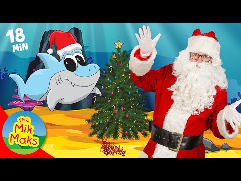 Christmas Baby Shark & More | Christmas Songs for Kids with The Mik Maks thumbnail