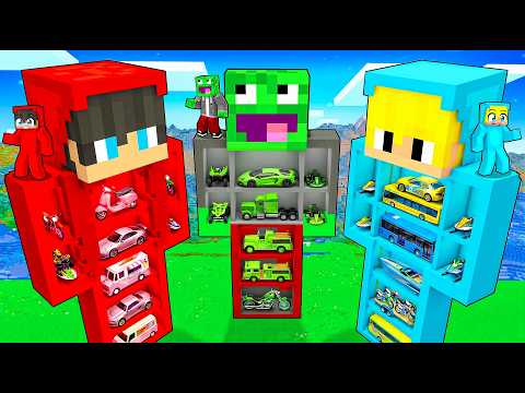 GARAŻ SAMOCHÓDÓW PALION vs OLEK vs LEON w SKINACH w Minecraft! thumbnail