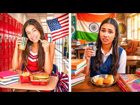 Estudei 24 horas como aluna do Brasil, da India e dos EUA — as diferenças são absurdas!! thumbnail