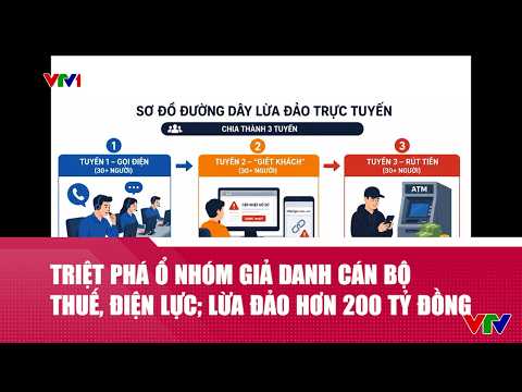 Triệt phá ổ nhóm giả danh cán bộ thuế, điện lực; lừa đảo hơn 200 tỷ đồng | VTV24 thumbnail