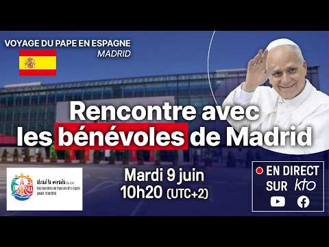 Rencontre du pape #LéonXIV avec les bénévoles de Madrid #PapeenEspagne thumbnail
