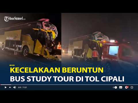 Kronologi Kecelakaan Maut Bus Study Tour SMPN 2 Brangsong di Tol Cipali, Bus Hindari Truk Box Oleng thumbnail