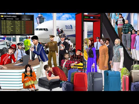 उड़ान यात्रा का  Airport Flight Delay passenger Comedy Hindi Kahaniya thumbnail