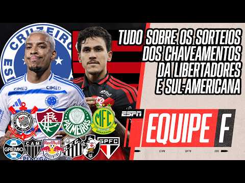 AO VIVO: TUDO SOBRE OS CHAVEAMENTOS DO MATA-MATA DA LIBERTADORES E DA SUL-AMERICANA | EQUIPE F thumbnail