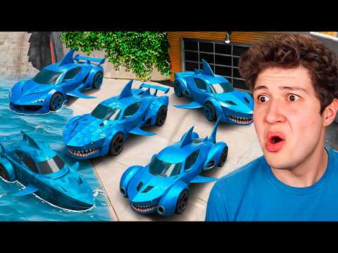 ROBANDO COCHES de TIBURONES en GTA 5! 🚘🦈 (Mods) thumbnail