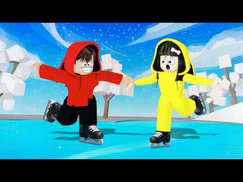 Yuta, Mio Dan Baby Celine Latihan Ice Skating Sambil Naik Tower || ROBLOX thumbnail