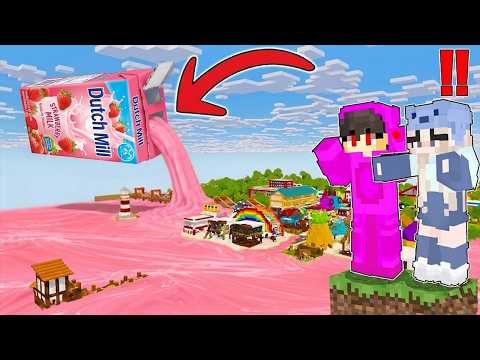 STRAWBERRY DUTCHMILL TSUNAMI Rises Every Minute in Minecraft! thumbnail