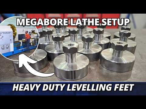 Machining Heavy Duty Adjustable Levelling Feet | Megabore Lathe Setup thumbnail