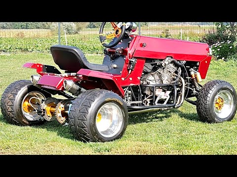 Making Crazy Lawn Tractor 600cc 100Hp thumbnail