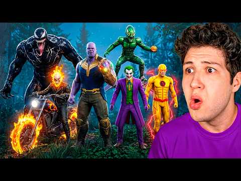 Jugando con TODOS los SUPERVILLANOS en GTA 5! 🕷️💪 (Película) thumbnail