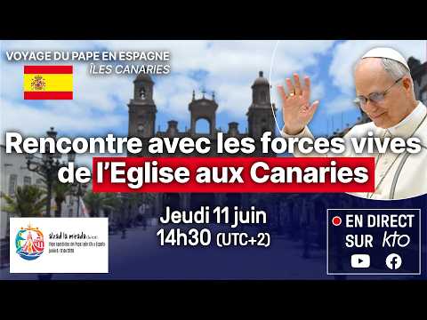 Rencontre de #LéonXIV avec les forces vives de l'Eglise aux Canaries #PapeenEspagne thumbnail