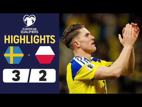 Sverige - Polen | 3-2 | Höjdpunkter | VM kval 2026 thumbnail