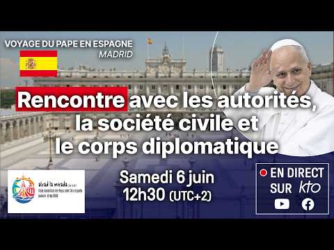 Rencontre de #LéonXIV avec les autorités, la société civile et le corps diplomatique #PapeenEspagne thumbnail