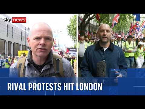 On the ground with major rival protests in London thumbnail