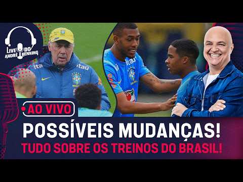 AO VIVO: ANCELOTTI FAZ MUDANÇAS NO TREINO DO BRASIL: QUAL O TIME TITULAR? - LIVE DO ANDRE HENNING thumbnail