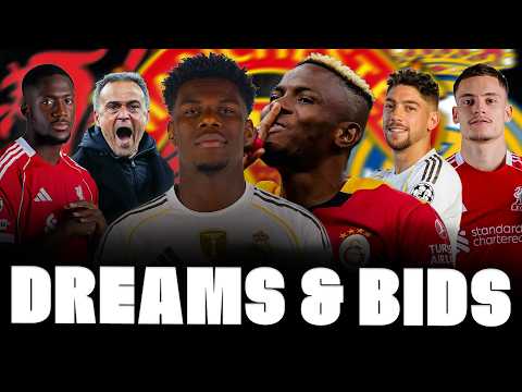 🚨 UNITED DREAM! OSIMHEN DEAL, KONATÉ BIDS, LUIS ENRIQUE-LIVERPOOL, WIRTZ, ALISSON, TCHOUAMENI… thumbnail