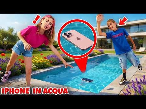 MATTIA LANCIA L'IPHONE DI GIORGIA IN PISCINA! thumbnail