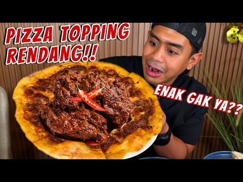 GAK MANUK AKAL!! PIZZA PAKE TOPPING DAGING RENDANG PEDAS!! thumbnail