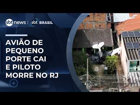 Piloto morre em queda de avião de pequeno porte em Nova Iguaçu  | #SBTBrasil thumbnail