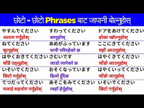 50+Daily Use Japanese Sentences in Nepali | Learn Japanese Speaking Easily | Beginner Friendly thumbnail
