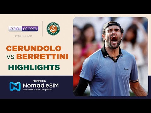 Juan Manuel Cerundolo vs Matteo Berrettini | Roland-Garros 2026 | Match Highlights thumbnail