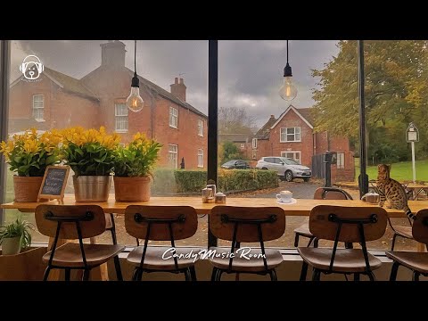 Evening Rainy Café Ambience ☔ Smooth Jazz, Rain & Cozy Coffee Shop Sounds for Relax, Study & Work thumbnail