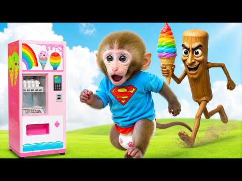 Monkey Baby Bon Bon confronts Tung Tung Sahur to get back the rainbow ice cream. thumbnail