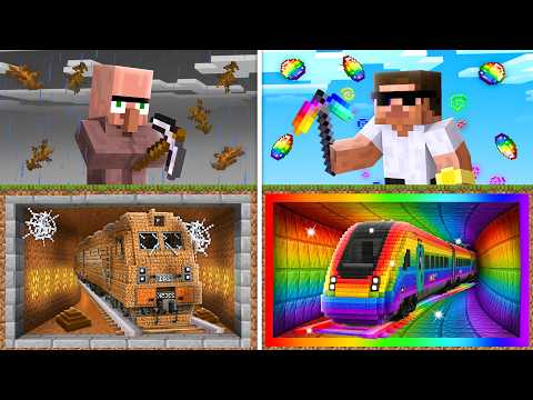 POOR vs OP TRAIN Mine Battle in Minecraft.. thumbnail