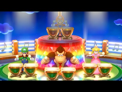 Mario Party 10 - 1vs3  All Minigames -  Donkey Kong vs Luigi vs peach vs Mario  ( Master CPU ) thumbnail